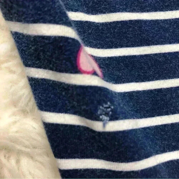 Kids  Headquarters Sweatpants Stripes / Hearts Blue/White/Pink Size 3T - Picture 12 of 16